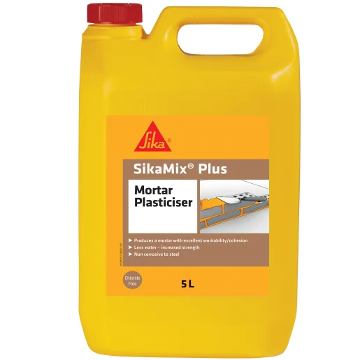 Sika SikaMix Plus Mortar Plasticiser 5L Brown